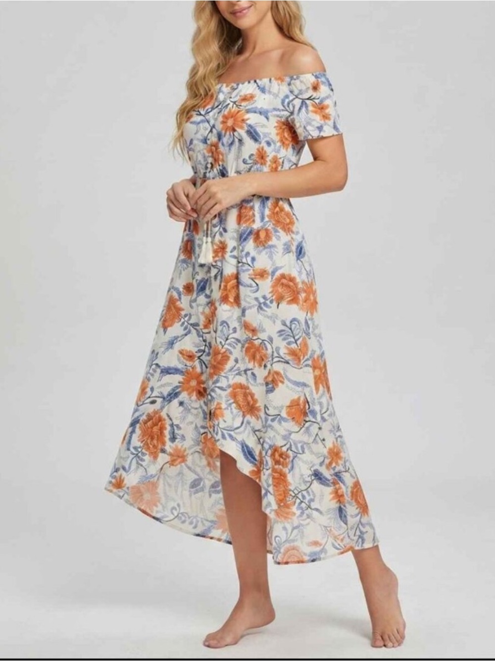 Anthropologie Abel the Label Ocean Breeze Maxi High Low Dress XS 39711